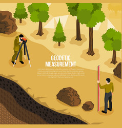 Geologist Work Isometric Composition