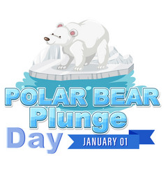 Polar Bear Plunge Day Banner Design