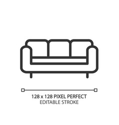 Sofa Pixel Perfect Linear Icon