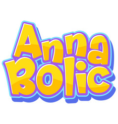 Anna Bolic Logo Text Design