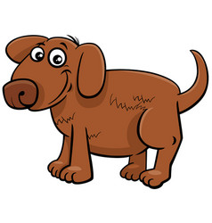 Cartoon Brown Puppy Comic Animal Character