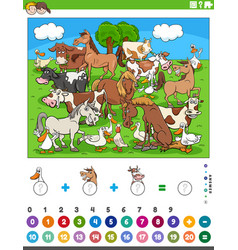 Counting And Adding Activity With Cartoon Farm