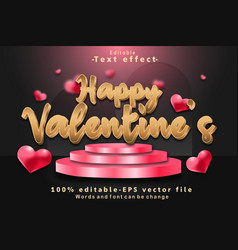 Happy Valentines Editable Text Effect 3d Modern