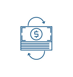 Refinancing Line Icon Concept Flat