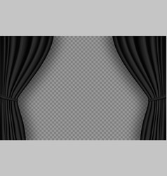 Black Curtains Realistic Mockup