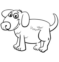 Cartoon Puppy Comic Animal Character Coloring Page