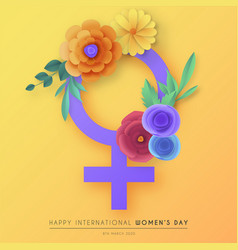 Colorful Women S Day Background With Papercut