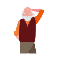 Elderly Man Wearing Stylish Clothes