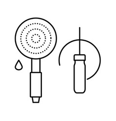 Shower Head Repair Line Icon