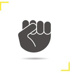 Squeezed Fist Glyph Icon