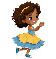 African American Kid Cartoon Character