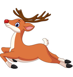 Cartoon Funny Deer Jumping