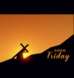 Good friday resurrection jesus christ scene Vector Image