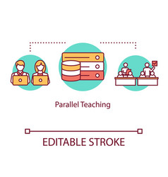 Parallel Teaching Concept Icon Co-teaching