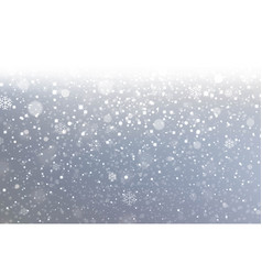 Snowfall With Silver Background And Glitter