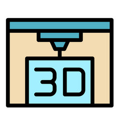 3d Printing Icon Flat