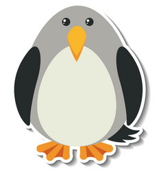 A Cute Chubby Bird Cartoon Animal Sticker