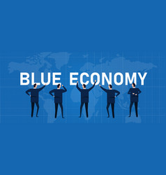 Blue Economy Business People Discuss Eco Marine