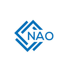 Nao Letter Logo Design On White Background