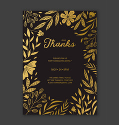 Golden Flowers Card