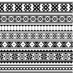 Sami People Retro Folk Art Seamless Pattern