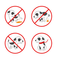 Dog Signs No Pissing And Pooping Icon