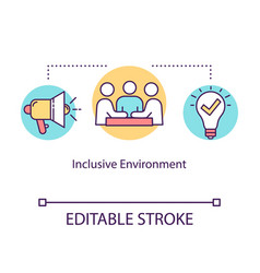 Inclusive Environment Concept Icon Support