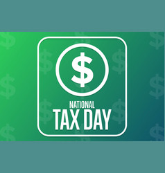 National Tax Day Holiday Concept Template