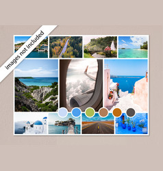 Travel Photo Collage Moodboard Template