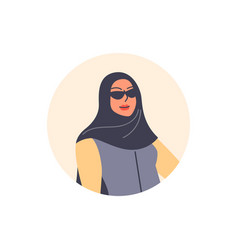 Smiling Arabic Woman In Hijab And Sunglasses