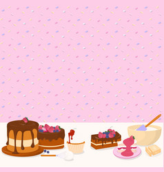 Cake And Sugar Sprinkles Background