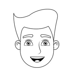 Cartoon man avatar profile picture male character Vector Image