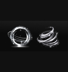 Light Wind Or Water Swirls With Bubbles