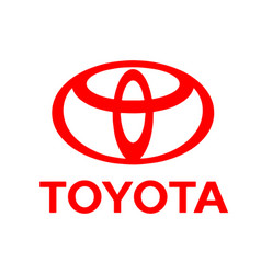 Toyota Brand Logo Car Symbol With Name Red Design