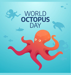 Flyers Promoting World Octopus Day Or Associated