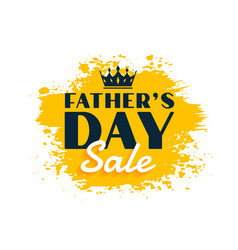 Happy Fathers Day Sale Abstract Yellow Banner