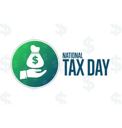 National Tax Day Holiday Concept Template