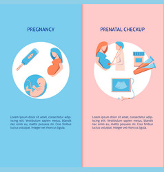 Pregnancy And Prenatal Checkup Banner Templates