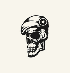 Skull Head Beret Logo