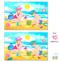 Find 10 Differences Of Kids Playing In Summer