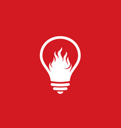 Fire Bulb Logo Designs Concept Spirit Idea Logo