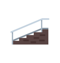 Hospital Stairs With Bar Icon Flat Style