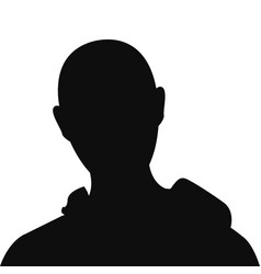 Human Male Head Icon Silhouette Flat