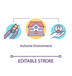 Inclusive Environment Concept Icon Support