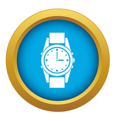 Swiss Watch Icon Blue Isolated