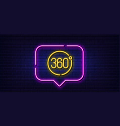 360 Degrees Line Icon Vr Simulation Sign