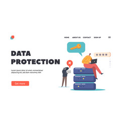 Computer Data Protection Landing Page Template