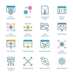 Data Science Filled Line Icons