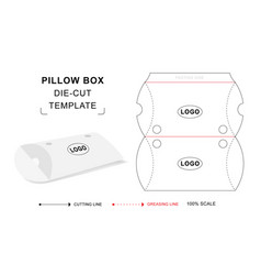 Pillow Box Die Cut Template