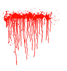 Red Paint Drip Isolated On White Background